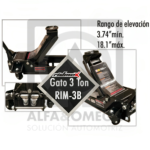 3B GATO DE PATIN CAPACIDAD 3 TON BAJO PERFIL, DOBLE P RIDMEX